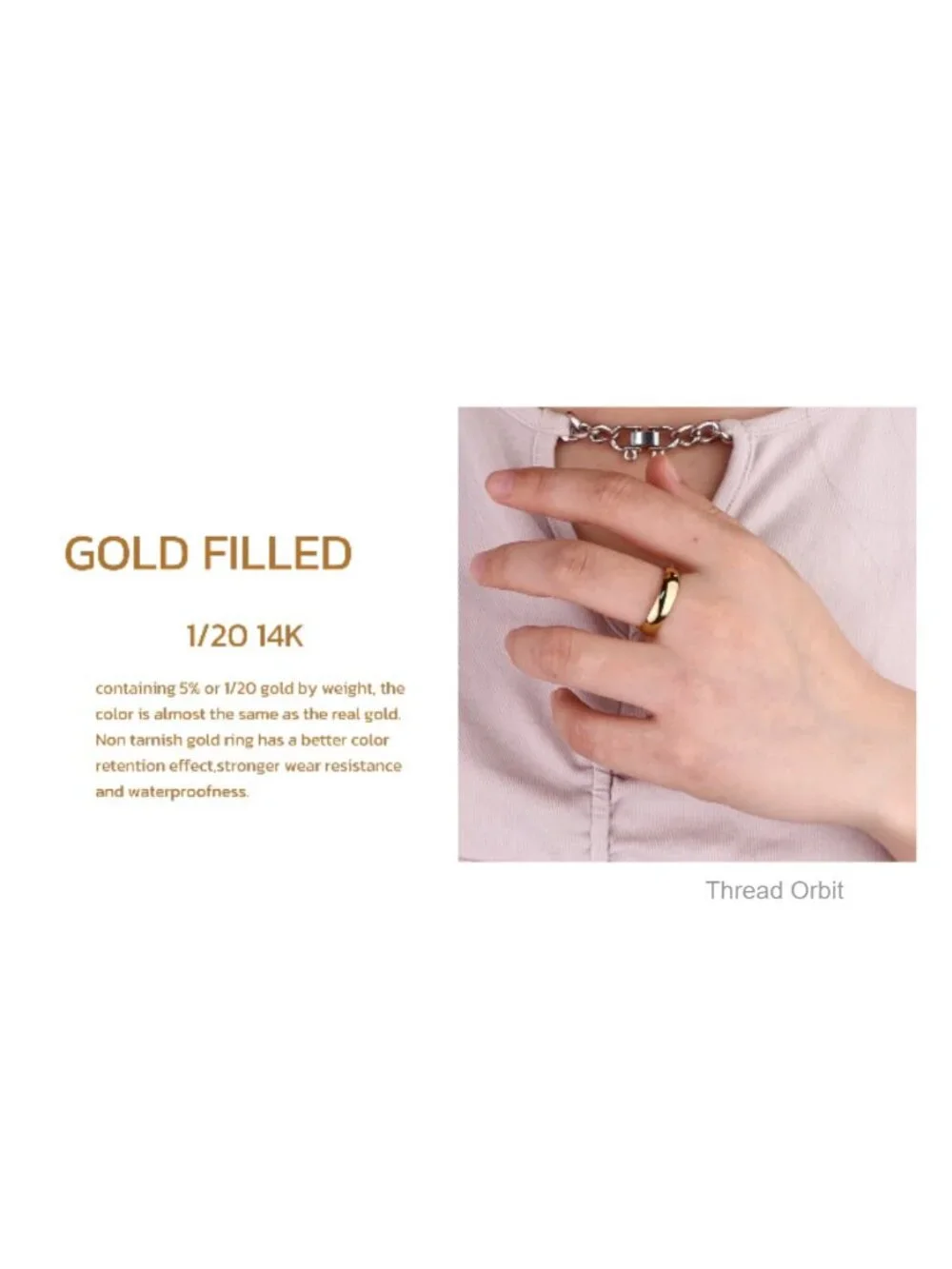14K Gold Plated Band Ring for Women Men - Thick Pinky Thumb Wedding Band
